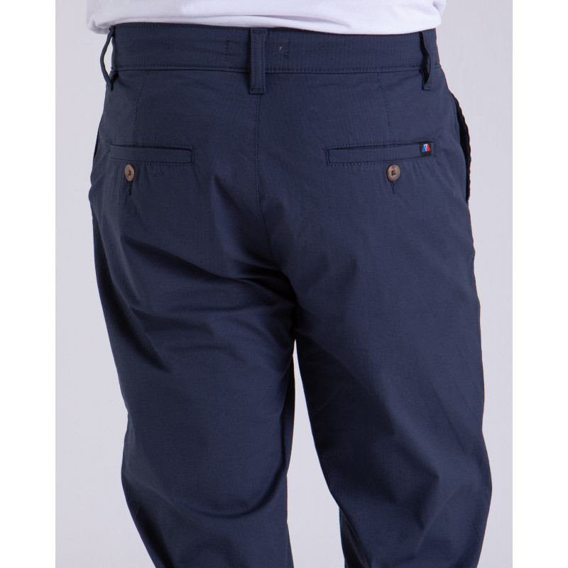 Pantalon chino en seersucker uni