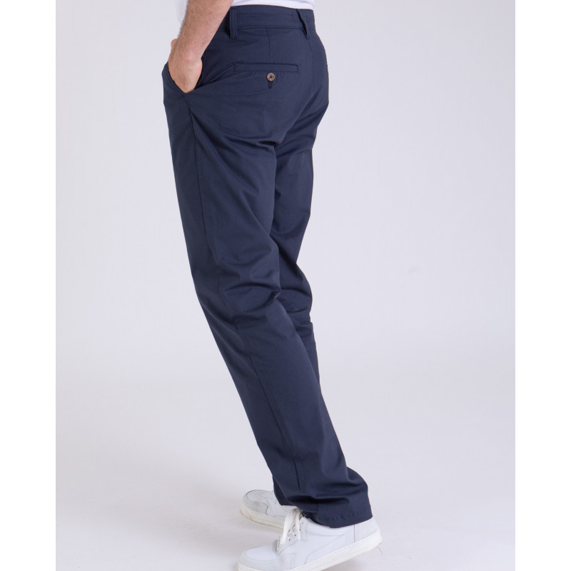 Pantalon chino en seersucker uni