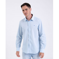 Chemise manches longues seersucker