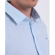 Chemise manches longues seersucker