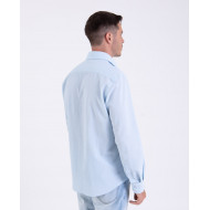 Chemise manches longues seersucker