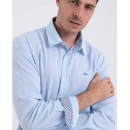 Chemise manches longues seersucker