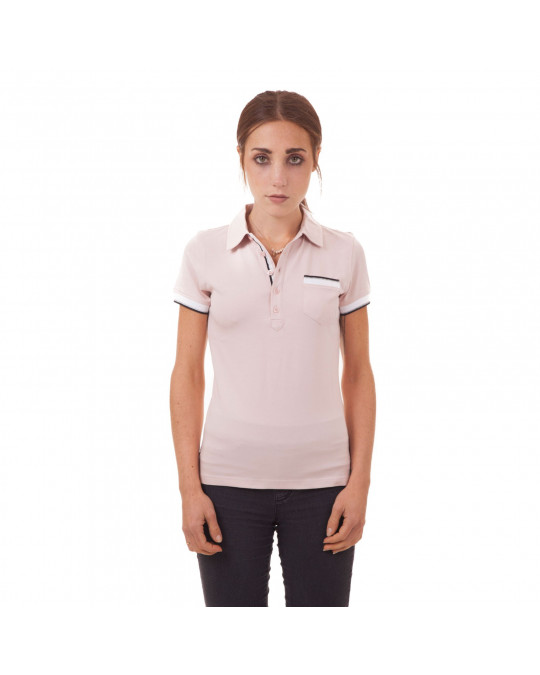 Polo manches courtes rose