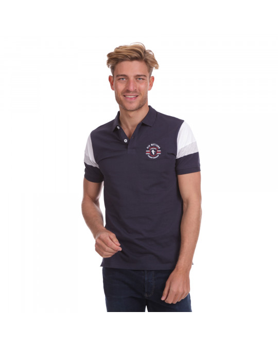 Polo manches tricolor