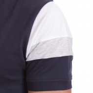 Polo manches tricolor