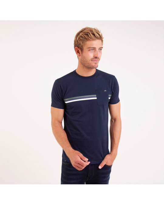 TEE SHIRT JERSEY BANDES POITRINE