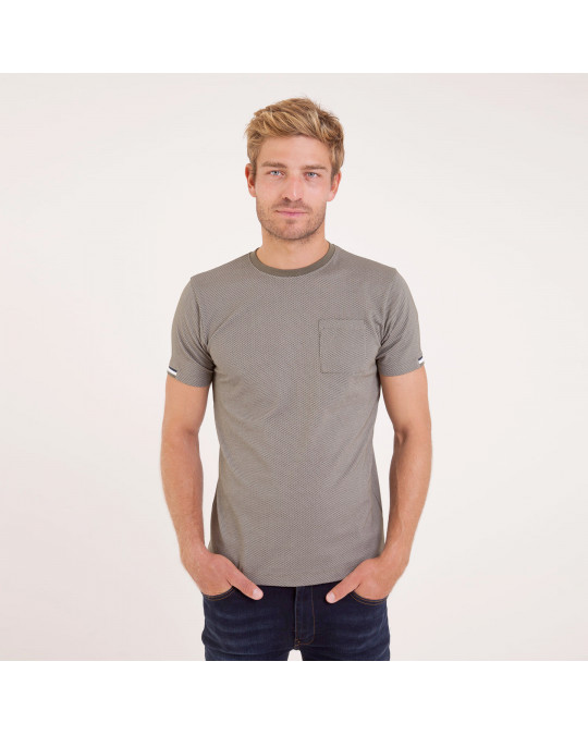 TEE SHIRT MAILLE CLOQUEE POCHE