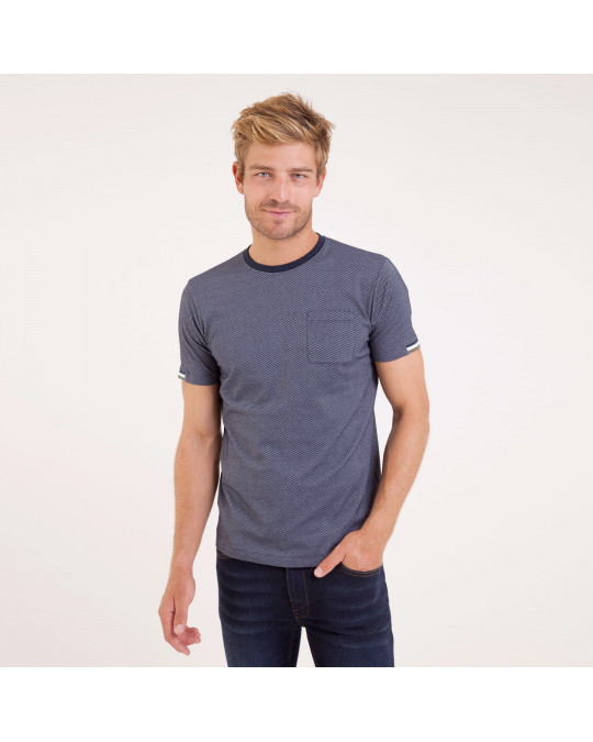 TEE SHIRT MAILLE CLOQUEE POCHE