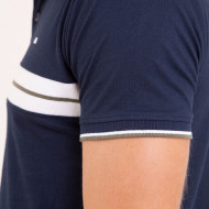 POLO JERSEY UNI BANDES POITRINE
