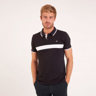POLO JERSEY UNI BANDES POITRINE