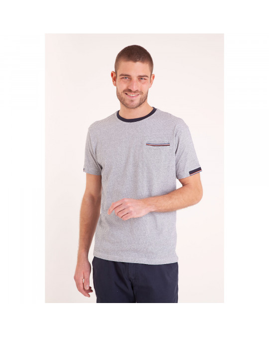 TEE SHIRT MC COTON PEIGNE