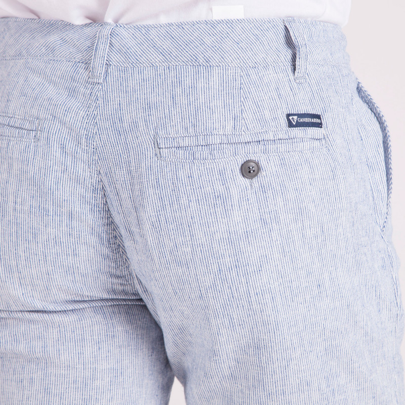 PANTALON COTON LIN UNI TAILLE ELASTIQUE