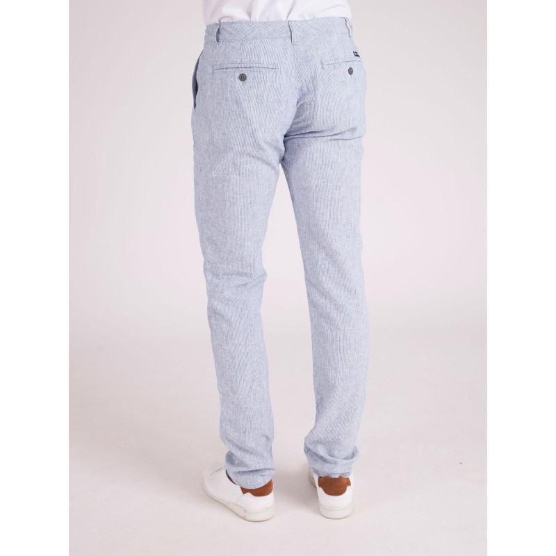 PANTALON COTON LIN UNI TAILLE ELASTIQUE